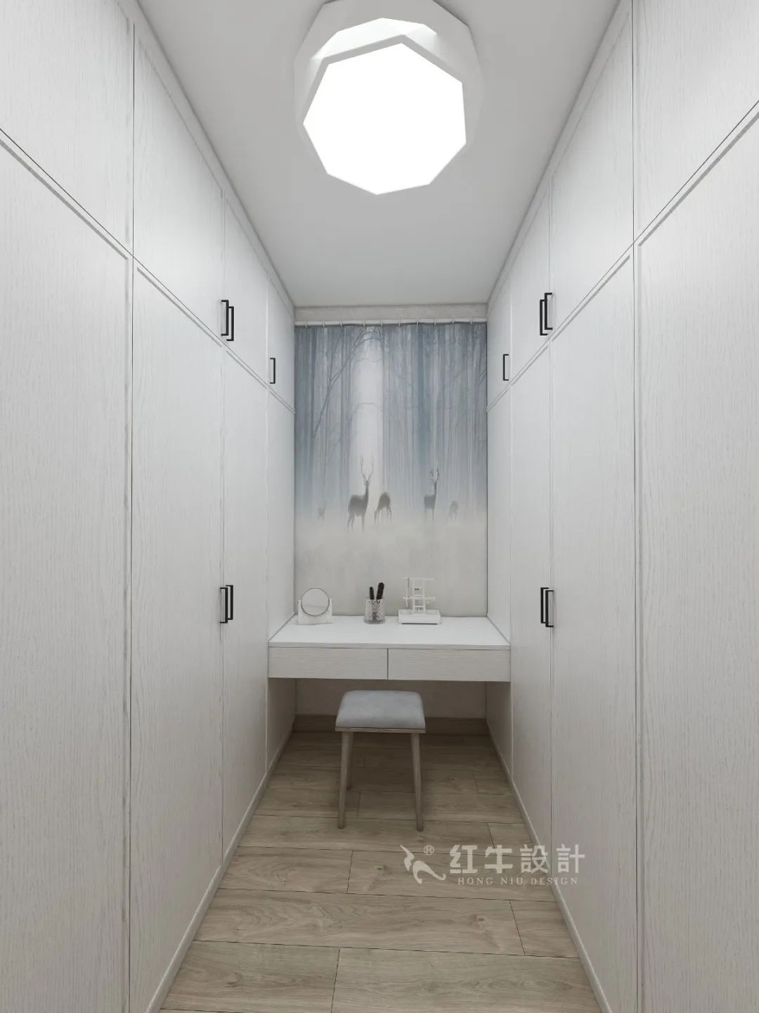 劉萍萍_花崗鴻福城132㎡現(xiàn)代簡約風(fēng)格_兩套小戶型打通變大宅，中西雙廚房+衣帽間打造品質(zhì)生活！13衣帽間