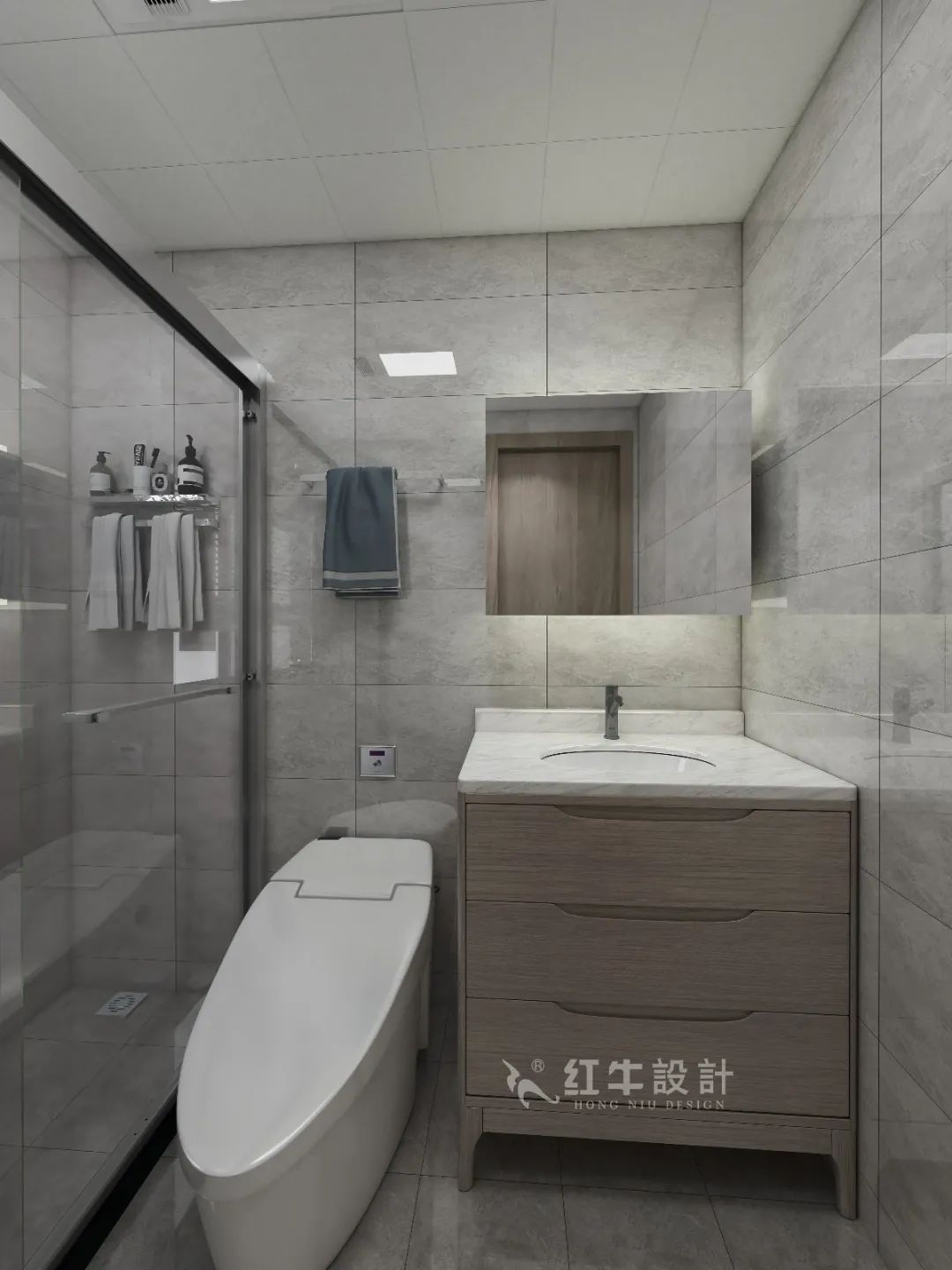 劉萍萍_花崗鴻福城132㎡現(xiàn)代簡約風(fēng)格_兩套小戶型打通變大宅，中西雙廚房+衣帽間打造品質(zhì)生活！15衛(wèi)生間