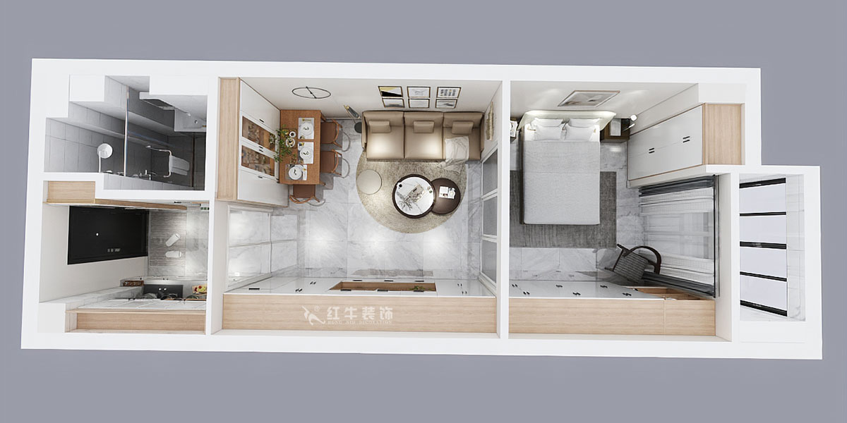 趙東星_武夷綠洲商業(yè)廣場905室-54㎡-現(xiàn)代風格_1室1廳1衛(wèi)（毛坯裝修）_定制家￥80000_全包8萬00鳥瞰圖