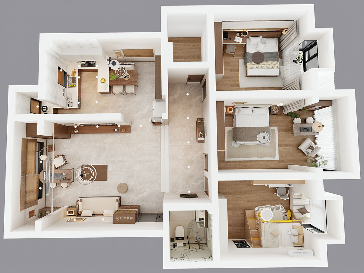 魏明花|新理想佳園38-603-140㎡-宋氏美學(xué)風(fēng)格|3室2廳2衛(wèi)|二手房裝修|定制家|全包14