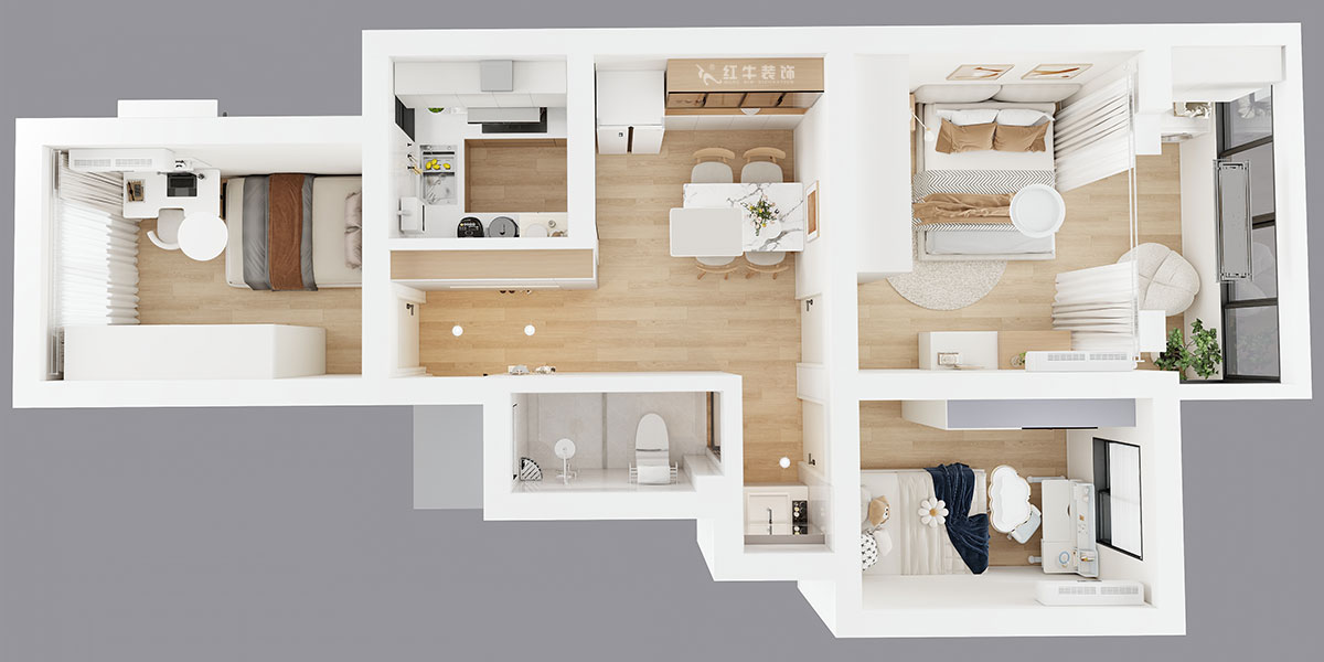 劉小勇|新河二村154號6-401-62㎡-現(xiàn)代簡約風(fēng)格|3室1廳1衛(wèi)|老房裝修|定制家|全包8